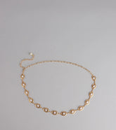 Vintage Charm Pearl Chain Belt